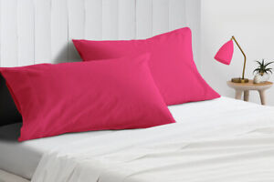 1000 TC Cotton Pillow Cases Set of 2 Zipper -Comfort- soft Pillow Covers