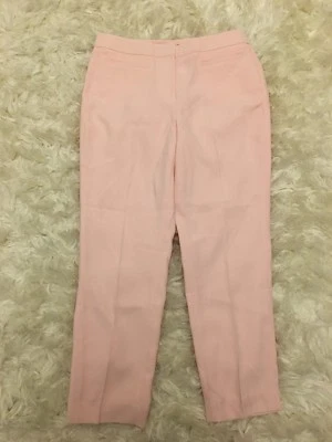 全新 J Crew 法国女孩修身裁剪裤子 365 绉织防晒粉色 8 H6288 码 — 第 1/4 张图片