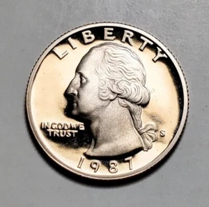 1987 S WASHINGTON QUARTER PROOF UNC #C5971 - Picture 1 of 2