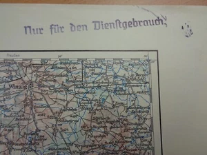 WW2 era "RESTRICTED" military map of GERMANY (Now part of POLAND) + INK STAMP - Picture 1 of 10