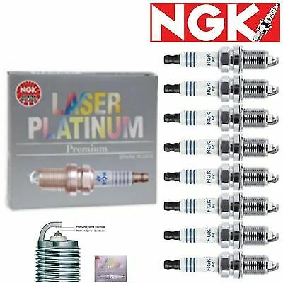 8 Pcs Laser Platinum Spark Plugs NGK 1998-2002 Dodge Ram 2500 5.9L V8 Kit - Imagem 1 de 4