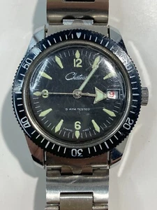 Vintage CHATEAU 5 ATM Diver Wind-Up Men's Watch, Pre-Owned, Runs (30-#39) - Picture 1 of 5