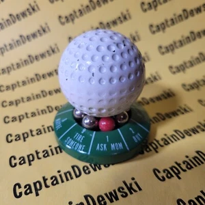 BOLA DE GOLF GIRATORIA Escritorio Ejecutivo de Metal De Colección Tomador de Decisiones/Adivino - Imagen 1 de 6