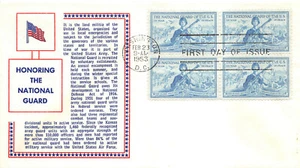 1017 3c National Guard, Von Ohlen cachet in red and blue [25353] - Picture 1 of 1
