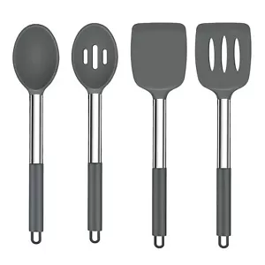 Kitchen Utensils 4PCS Heat-proof Silicone Cooking Utensils Set Slotted Spatul... - Picture 1 of 7