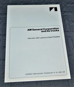 VTG 1981 AM General Trucks Jeep M151 M813 M816 M920 M49 AM715 Brochure - Picture 1 of 3