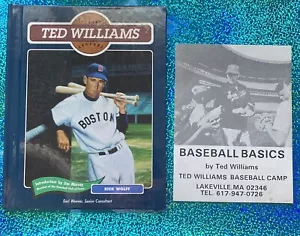 TED WILLIAMS BASEBALL CAMP - BASEBALL BASICS Book & 1993 Ted Williams Hardcover - Foto 1 di 7