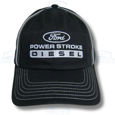 Gorra de béisbol Ford Power Stroke con logotipo diésel gorra de carreras de autos negra licencia oficial Foto 1 de 4