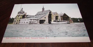 Antigua postal de alrededor de 1905 mil islas NY casas de barco de Geo Boldt - Imagen 1 de 2