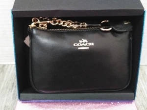 N.O.S COACH 6386 - NOLITA 15 BLACK - WRISTLET, SOFT LEATHER ( NWT & BOX) - Picture 1 of 12