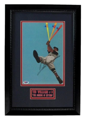 Ted Williams Red Sox Signed/Autographed Color Foldout Framed PSA/DNA LOA 198155 - Image 1 of 4
