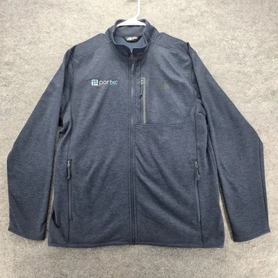 The North Face Jacket Mens Large Gray Full Zip Fleece Softshell PortKC Logo - Image 1 of 4