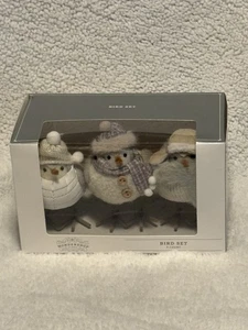 3 Stück Mini Target Stoff Vögel 2025 "WEISS" Winter Neu im Karton - Bild 1 von 2