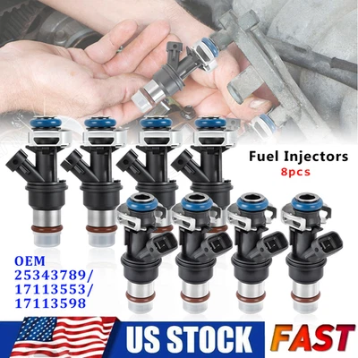 8x Inyectores de combustible OE 25343789/17113553 para GMC Yukon XL 1500 2000-2006 5,3 L 6,0 L Foto 1 de 4