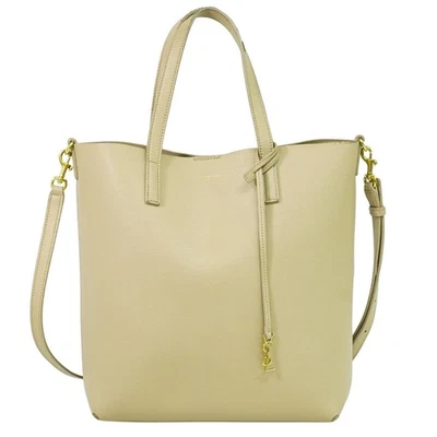 Bolso de Mano SAINT LAURENT 600307 Cuero 2 Vías Hombro Beige Dorado Foto 1 de 4