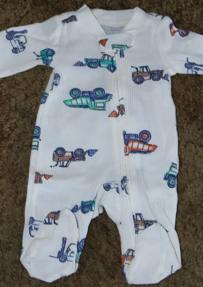 Pijama Carter's para niños nuevo con etiquetas 2 vías cremallera tejido gofre dormir y jugar talla prematuro Foto 1 de 1