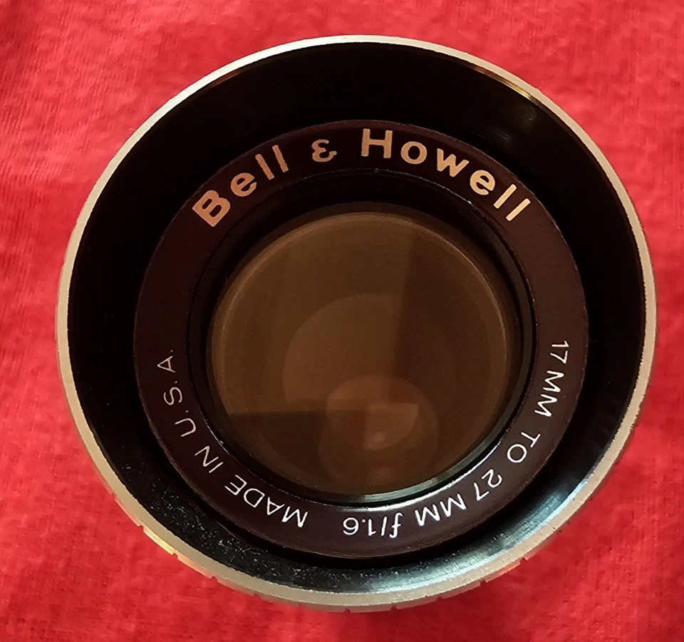 Vintage BELL & HOWELL 17MM-27MM F/1.6 FILMOVARA Movie Projector Lens GREAT COND - Image 1 of 4
