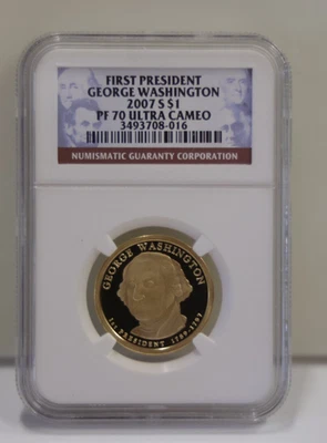 2007 S US President $1 NGC PF70 UC Washington - Image 1 of 2