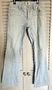 Vintage Antik Denim Jeans Damen Größe 32 Blau Waschung Bootcut Stretch - Bild 1 von 16