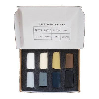 Unison Colour Soft Pastels Drawing Half Stick Mini 8 Set - Image 1 of 2