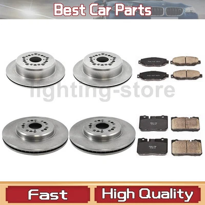 Front Rear Disc Brake Pad Set Disc Brake Rotor Fits Lexus 1995-2000 LS400 6 pcs - Image 1 of 4