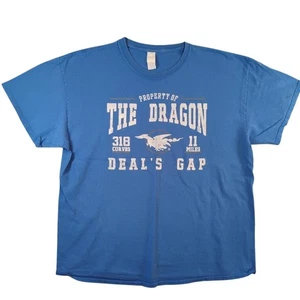The Dragon Deals Gap Shirt Herren XL blau 318 Kurven 11 Meilen Road Gildan Biker - Bild 1 von 9