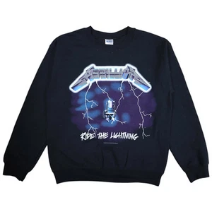 Metallica Ride The Lighting Gildan Mens Graphic Sweatshirt 80s 90s Size S Black - Picture 1 of 8