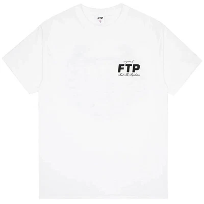 FTP 15 Year Anniversary Graphic Logo Tee T-Shirt Mens White Size Large - Image 1 of 3