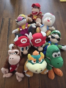 9 1997 Nintendo 6" Plush BDA BD&A Super Mario Luigi N64 Video Game Bean Bag READ - Picture 1 of 15