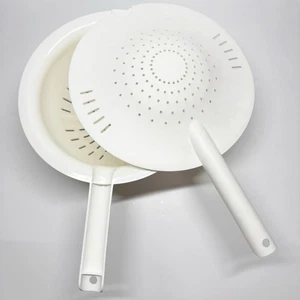 Vintage Tupperware 2 Quart Double Colander Strainer Locking Lid White - Picture 1 of 9