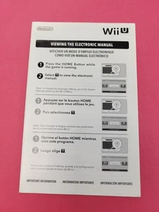 Wii U | Viewing the Electronic Manual Directions - Picture 1 of 2