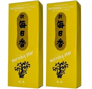 Japanese Nippon kodo Morning Star PATCHOULI Incense 400 Stick & Holder (2 BOXES) - Picture 1 of 1