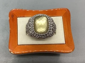 Anillo de cuarzo limón de plata de ley Judith Ripka - talla 11 - Imagen 1 de 6