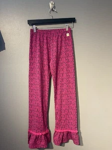 Wildflowers Ruffle Bottom Leggings Girls Size 12 Purple Floral Bell Bottoms NWOT - Picture 1 of 6