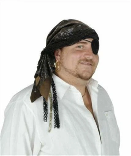 Bandana pirata de lujo adulto talla única se adapta a la mayoría de los piratas disfraz de Halloween utilería Foto 1 de 1