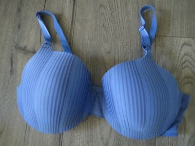 womens Warners Blue Striped Underwire Bra, sz 38C - Image 1 of 4