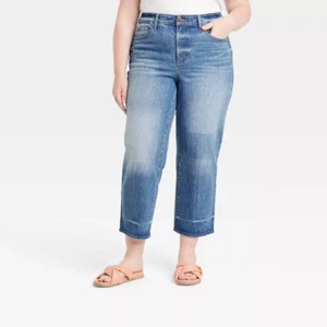 Superhoher Bund Vintage Straight Damenjeans Übergröße - Universal Thread 17R - Bild 1 von 6