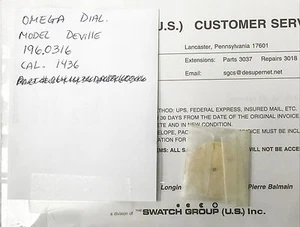 NUEVO OMEGA ESFERA DORADA MODELO DEVILLE 196.0316 APTO PARA CAL 1436 - Imagen 1 de 7