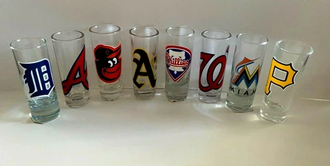 MLB Shooter Style 2.5oz Shot Glass Choose Your Team Cover