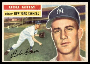 Bob Grim | 1956 Topps #52a | White Back | Very Good - Imagen 1 de 2