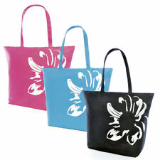 Flower Design Zip Top Beach Bag / Holiday Reusable Shopping Bag