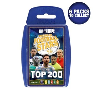 World Football Stars Top 200 - Pack 1 Top Trumps Card Game - Picture 1 of 6
