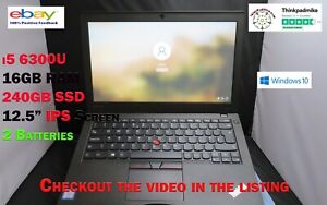 Lenovo ThinkPad x270 i5 6300U 2.4Ghz **16GB** RAM 240GB SSD IPS Screen (775)