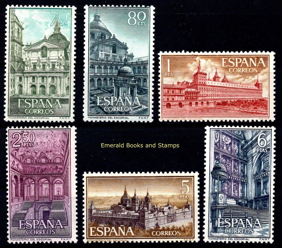 EBS Spain 1961 - Monastery of San Lorenzo de El Escorial - Mi. 1277-1282 - MNH** - Image 1 of 1