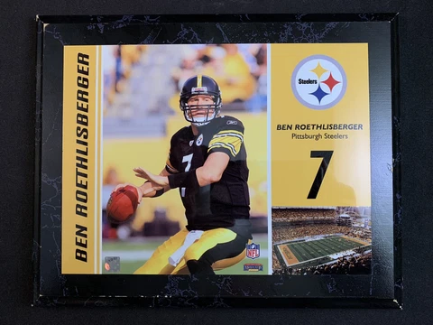 Pittsburgh Steelers NFL Ben Roethlisberger Mounted Memories Wall Plaque Hanging Cover