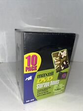 Maxell DVD-JC10 DVD Storage Boxes Jewel Case Book Fold Black 10Pack