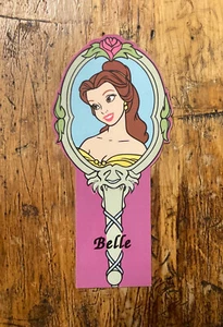 Vtg 1992 BELLE MAGIC MIRROR Beauty and the Beast Walt Disney RARE BOOKMARK 90s! - Picture 1 of 3