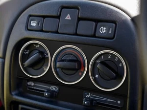 For Rover MG ZR 96-03 Dash Air Con Alu Chrome Rings Heater Control Surrounds x3 - Bild 1 von 5