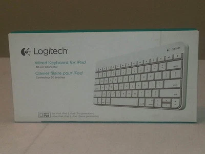 * NEW * Logitech Wired Keyboard with 30-pin Connector for iPad 2, iPad (3rd Gen) - Image 1 of 3