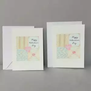 New Lot/2 Valentine’s Day Greeting Note Cards w/ Envelopes Blank Inside - Picture 1 of 2
